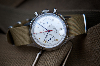 Seagull 1963 Chronograph laying on side