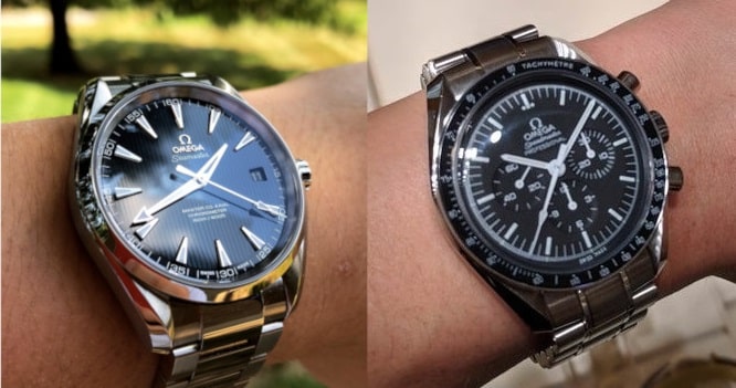Omega seamaster vs speedmaster on wrist