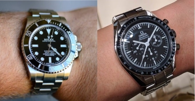 Rolex Submariner vs Omega Speedmaster on wrist